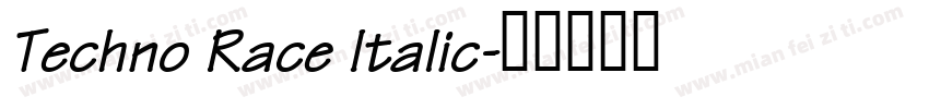 Techno Race Italic字体转换